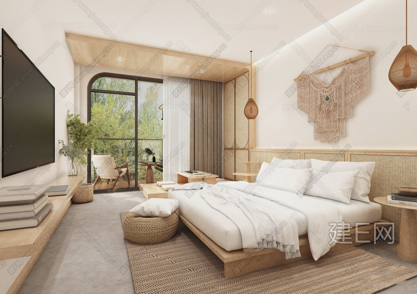 侘寂风民宿3d模型下载[ID:115626919]_建e网3d模型