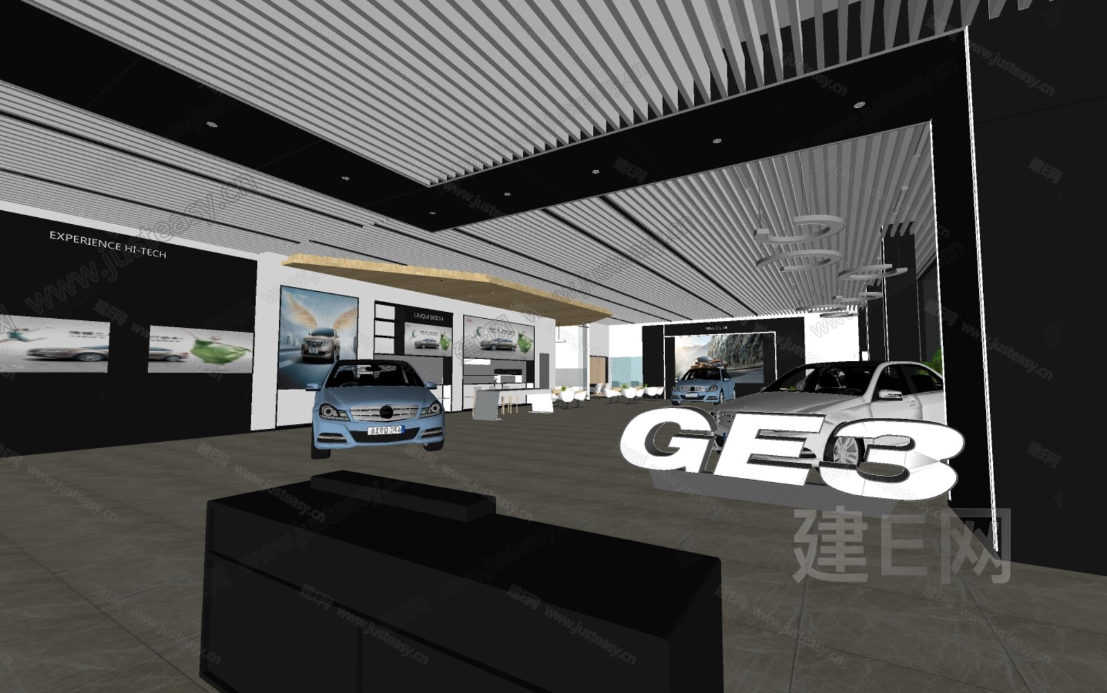 现代广汽系能源展厅 模型SU模型下载[ID:102779806]_建e网su模型