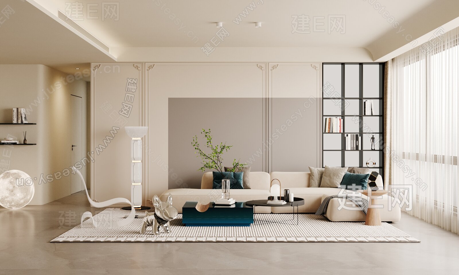 【现代客厅3d模型】建e网_现代客厅3d模型下载[ID:116740879]_打造3d现代客厅模型免费下载平台