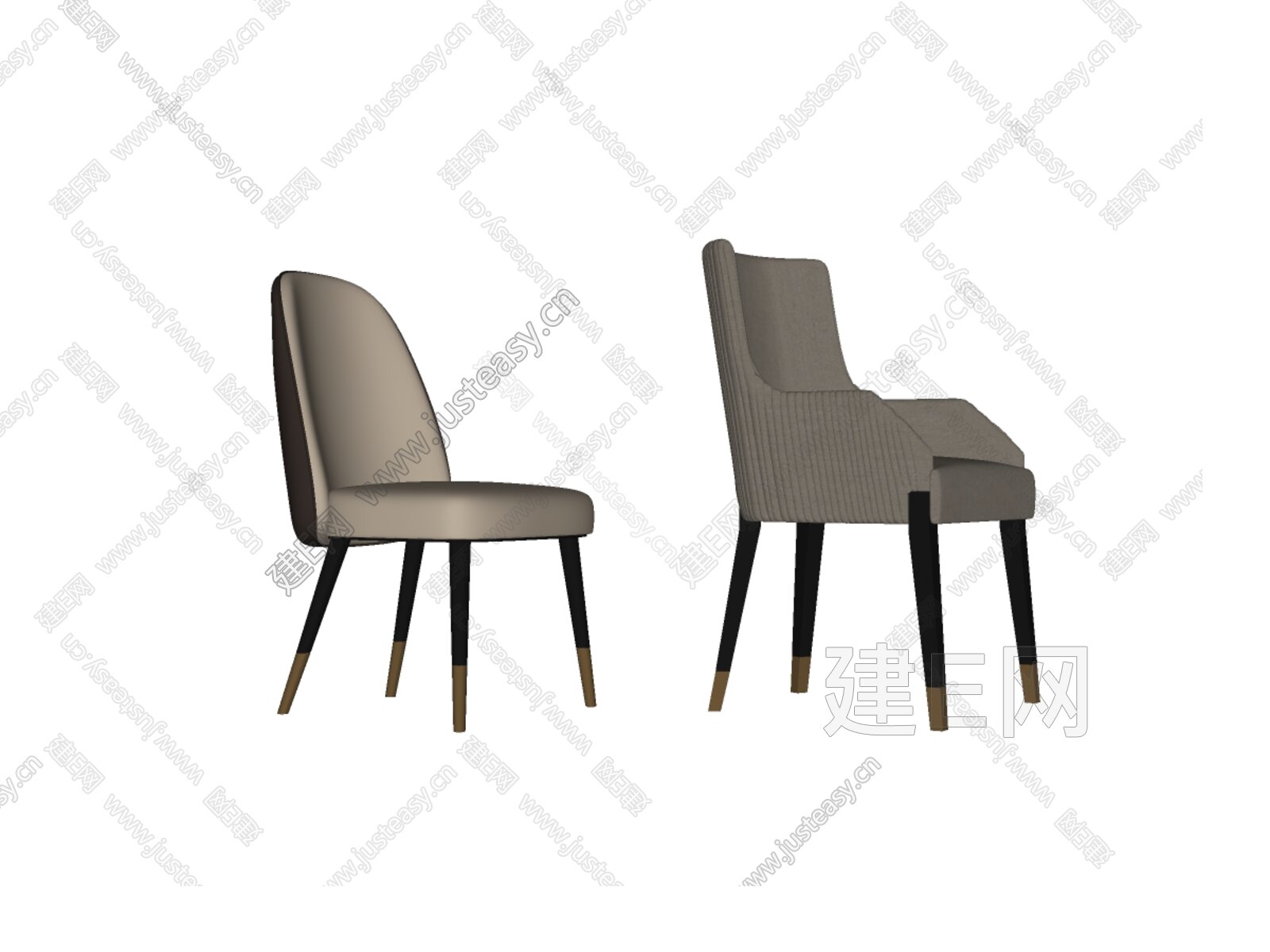 意大利 Capital Collection 休闲椅组合模型SU模型下载[ID:103304114]_建e网su模型