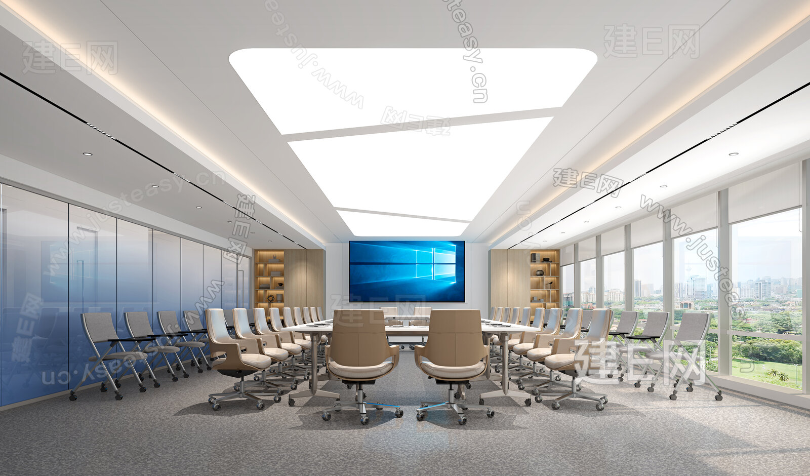 【现代会议室3d模型】建e网_现代会议室3d模型下载[ID:116544504]_打造3d现代会议室模型免费下载平台