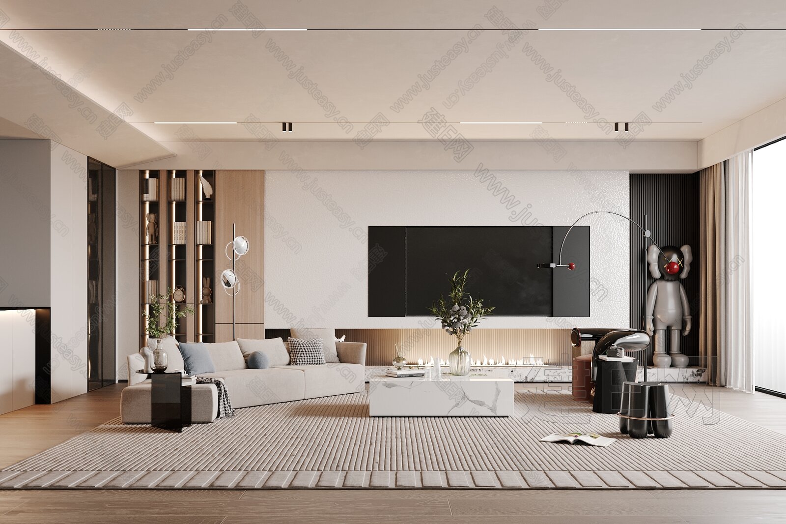 【现代客厅3d模型】建e网_现代客厅3d模型下载[ID:117265346]_打造3d现代客厅模型免费下载平台