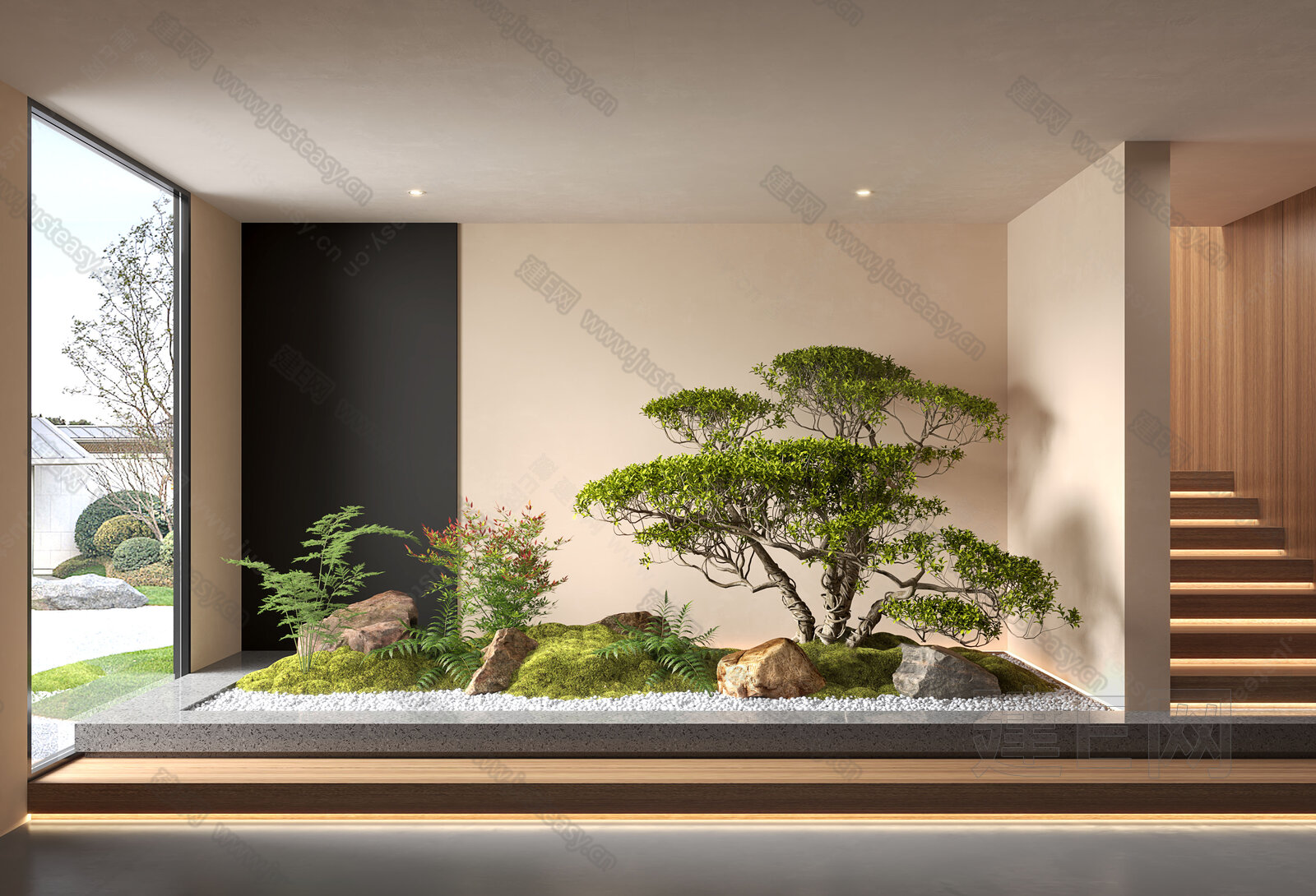 现代室内造景模型SU模型下载[ID:115166051]_建e网su模型