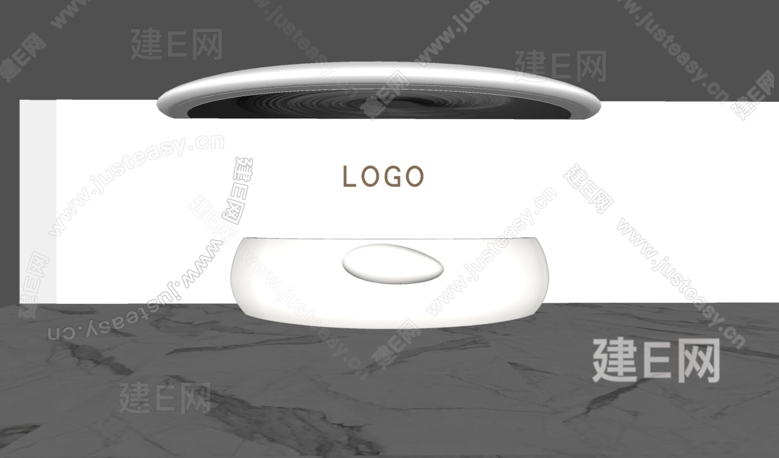 现代公司前台模型SU模型下载[ID:113724245]_建E室内设计网