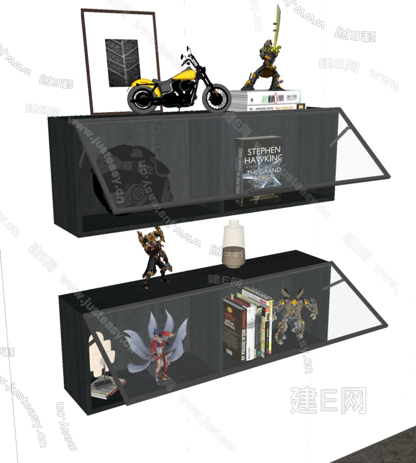 现代吊柜模型SU模型下载[ID:113265637]_建e网su模型