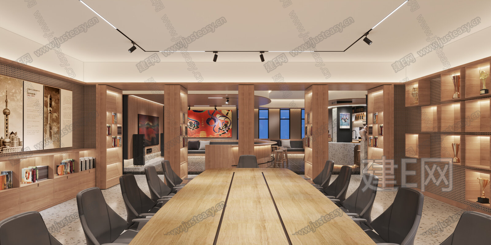 【现代党建室3d模型】建e网_现代党建室3d模型下载[ID:109073322]_打造3d现代党建室模型免费下载平台