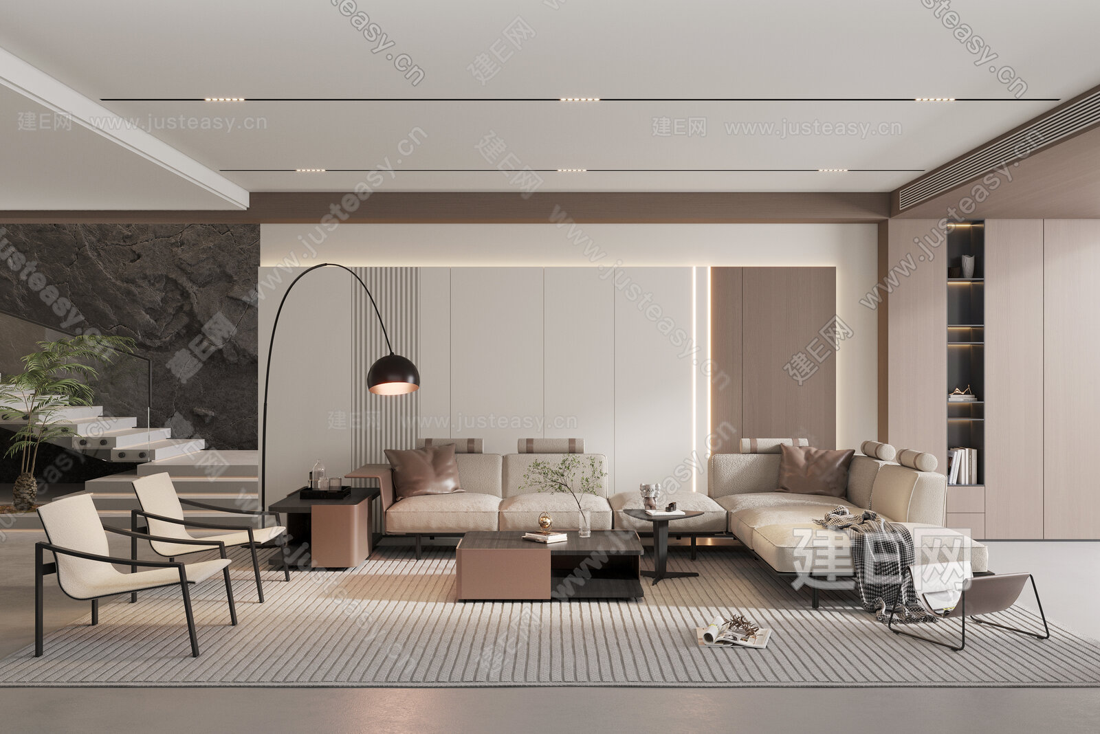 【现代客厅3d模型】建e网_现代客厅3d模型下载[ID:109073178]_打造3d现代客厅模型免费下载平台