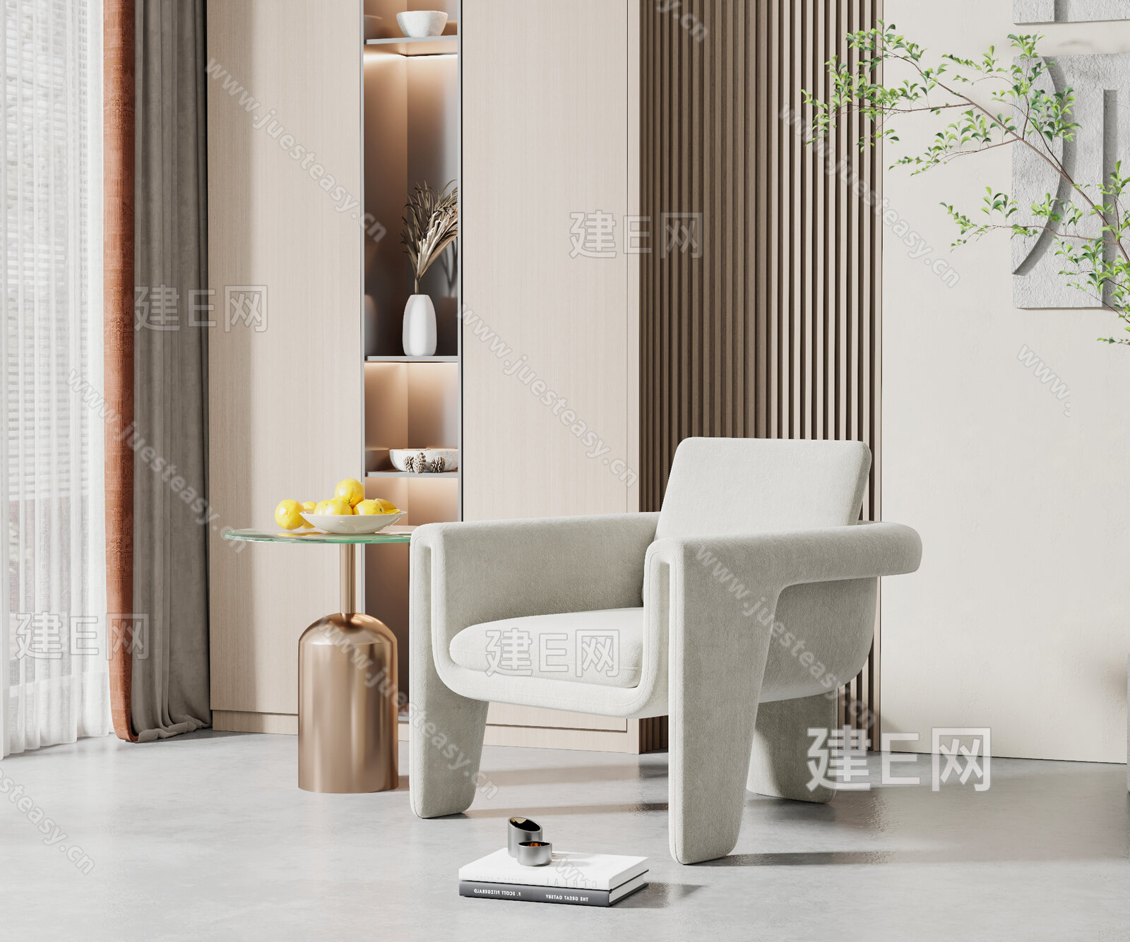 现代休闲椅模型SU模型下载[ID:114707203]_建E室内设计网