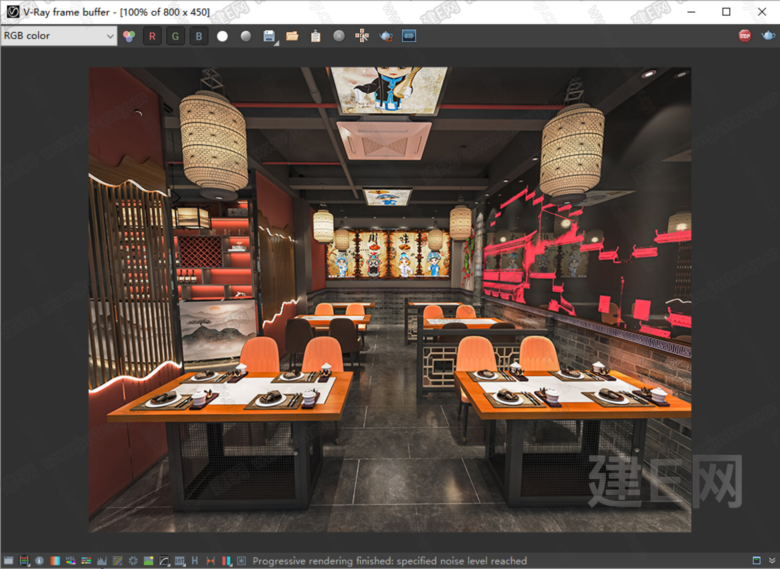 新中式火锅店 模型SU模型下载[ID:114772775]_建e网su模型