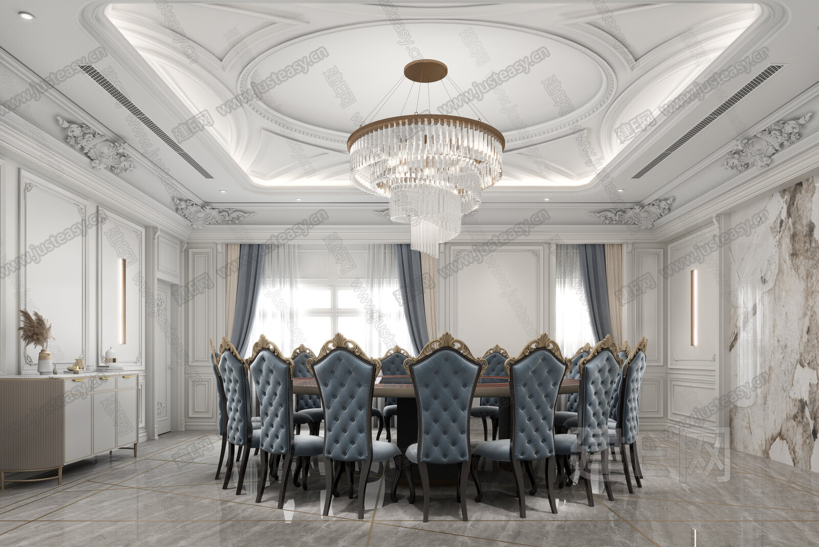 【法式餐饮包间3d模型】建e网_法式餐饮包间3d模型下载[ID:110056406]_打造3d法式餐饮包间模型免费下载平台