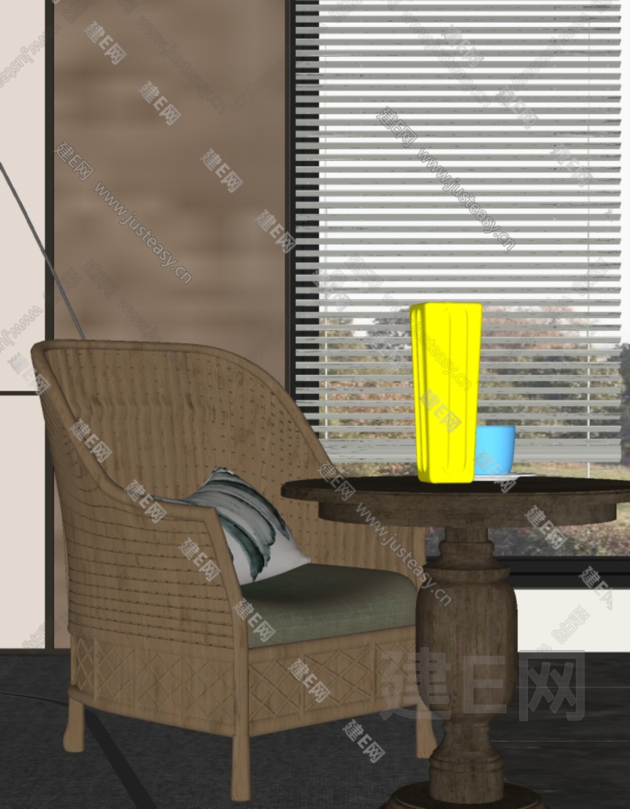 现代休闲椅模型SU模型下载[ID:114969385]_建E室内设计网