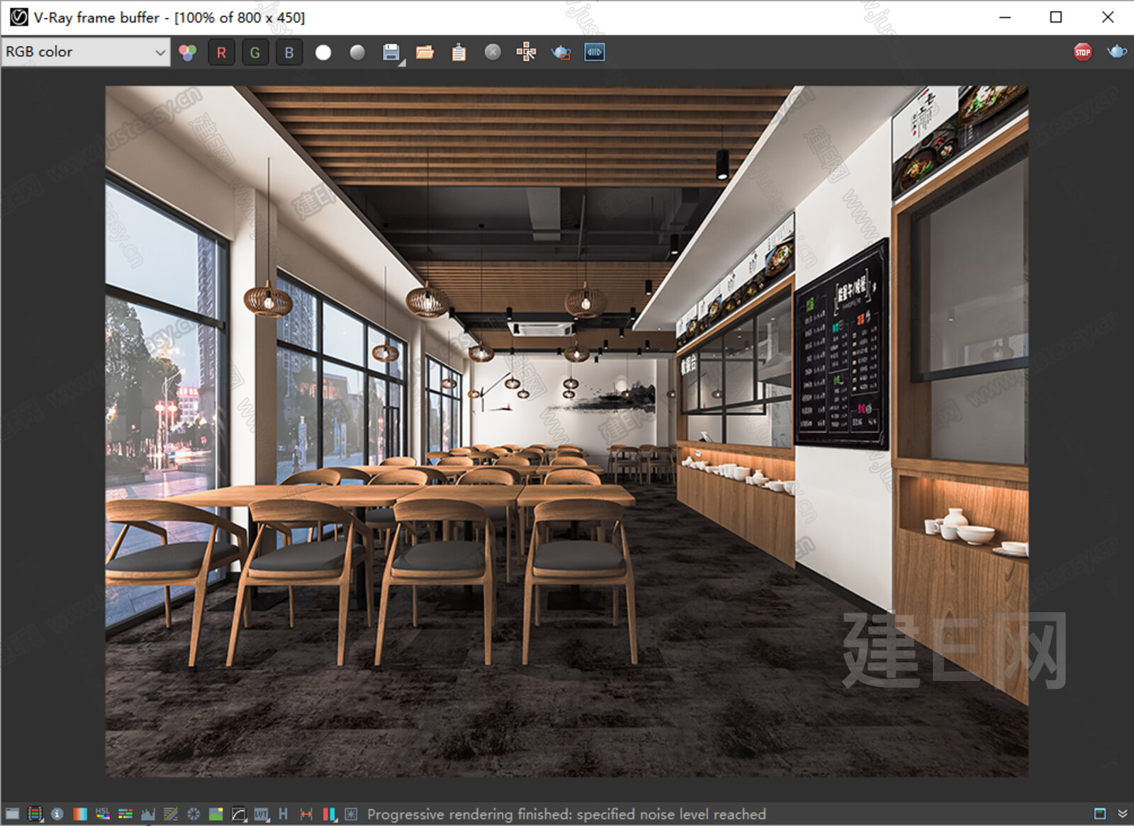 新中式餐厅模型SU模型下载[ID:116149232]_建E室内设计网