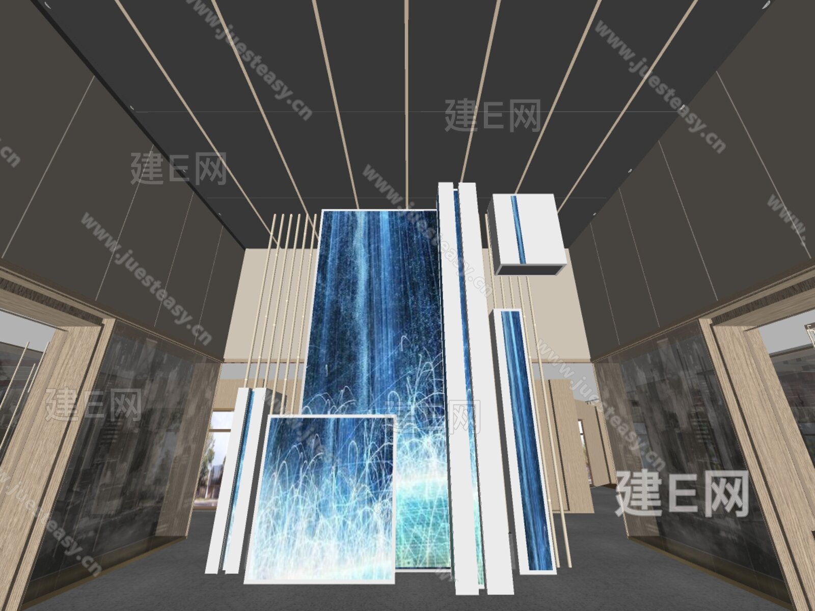 赛拉维 现代售楼处 模型SU模型下载[ID:115952504]_建E室内设计网