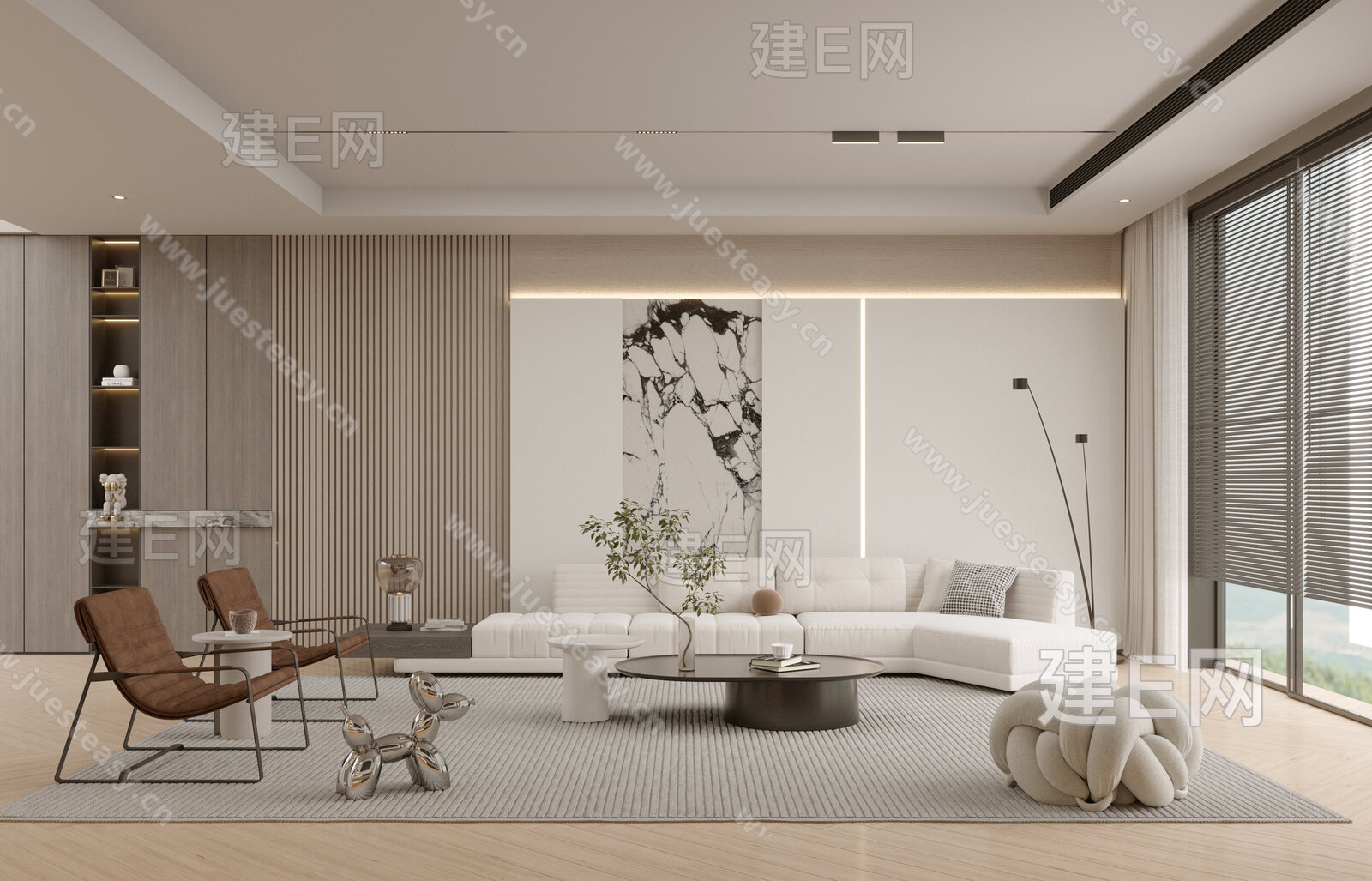 【现代客厅3d模型】建e网_现代客厅3d模型下载[ID:111956968]_打造3d现代客厅模型免费下载平台