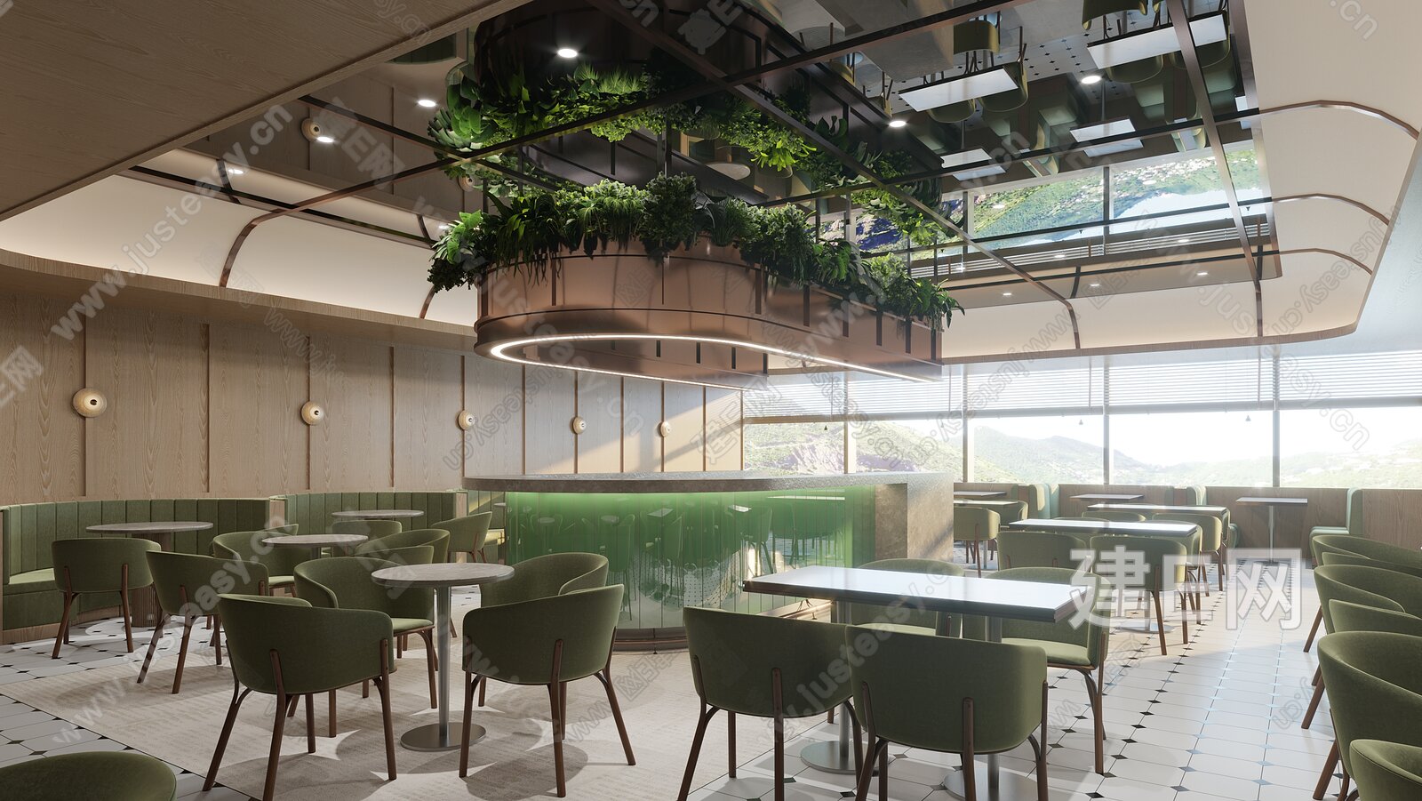 现代餐厅模型SU模型下载[ID:109661102]_建E室内设计网