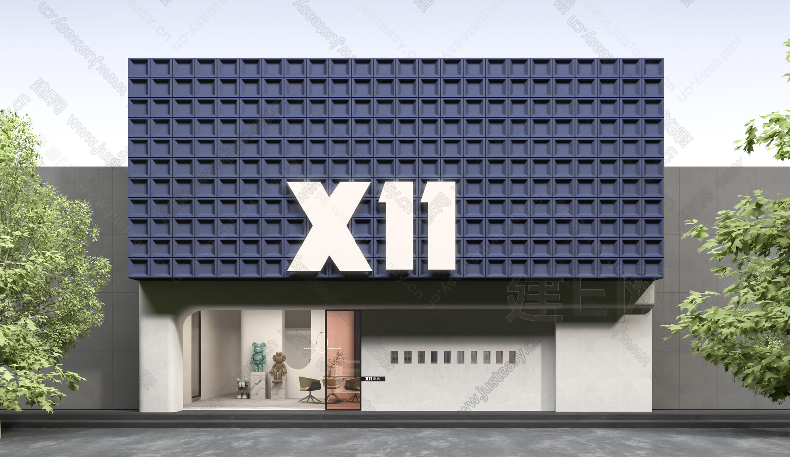 【现代门头3d模型】建e网_现代门头3d模型下载[ID:104878683]_打造3d现代门头模型免费下载平台