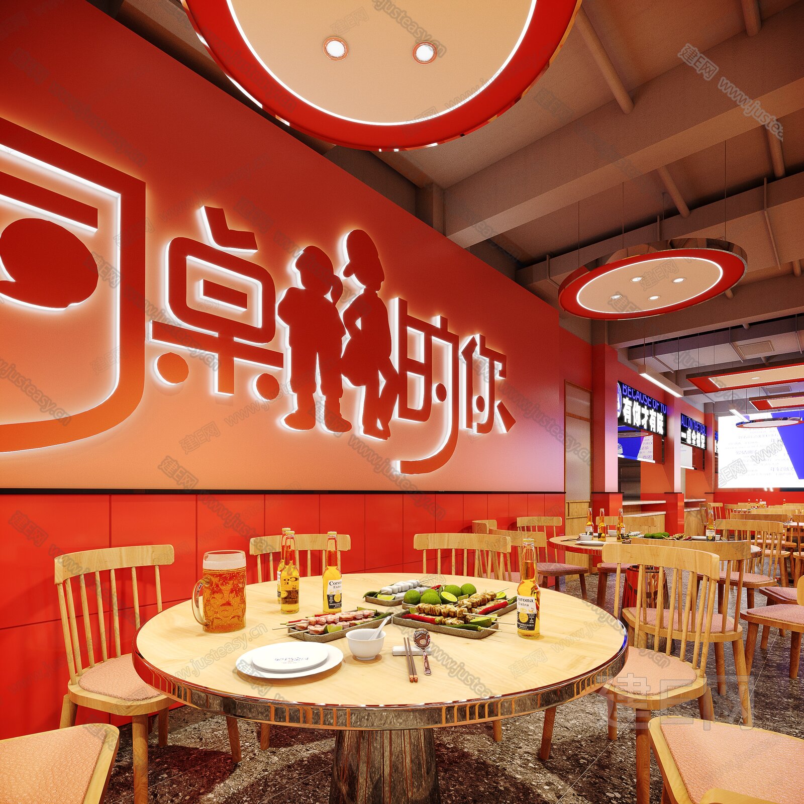 灯火阑珊——深圳宵夜广场餐厅装修设计