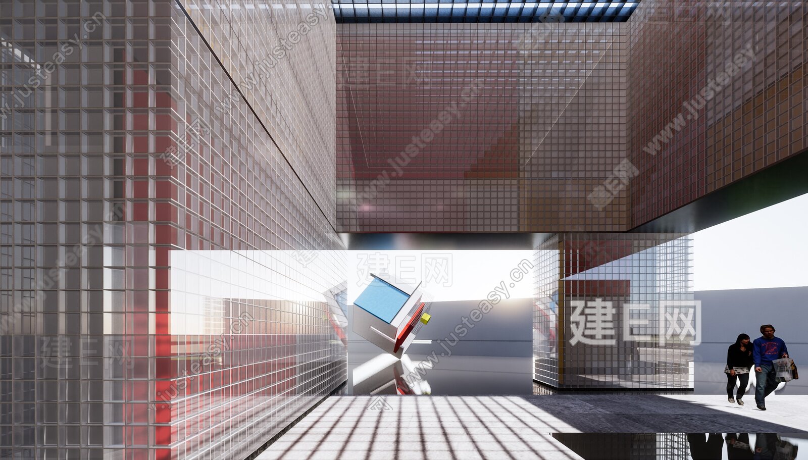 现代售楼处建筑模型SU模型下载[ID:111496008]_建e网su模型