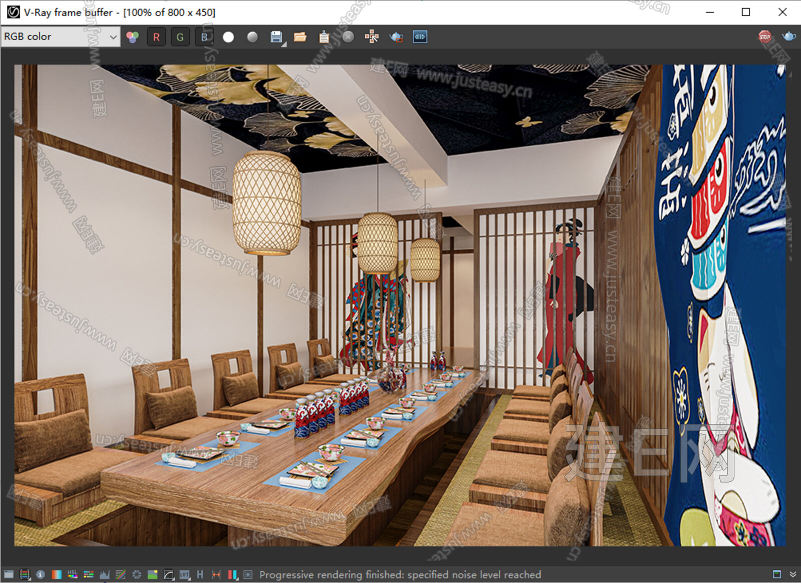 日式料理店模型SU模型下载[ID:111430470]_建e网su模型