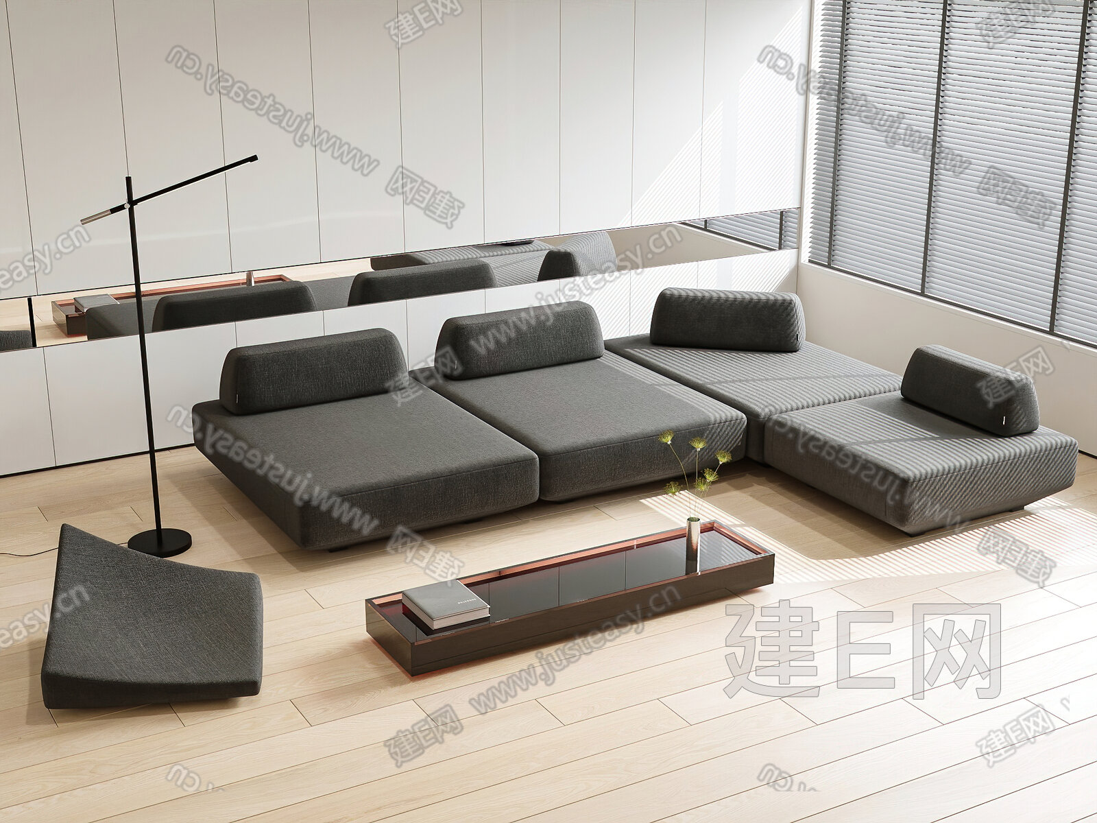 【FENDI 现代沙发茶几组合3d模型】建e网_FENDI 现代沙发茶几组合3d模型下载[ID:107106826]_打造3dFENDI 现代 ...