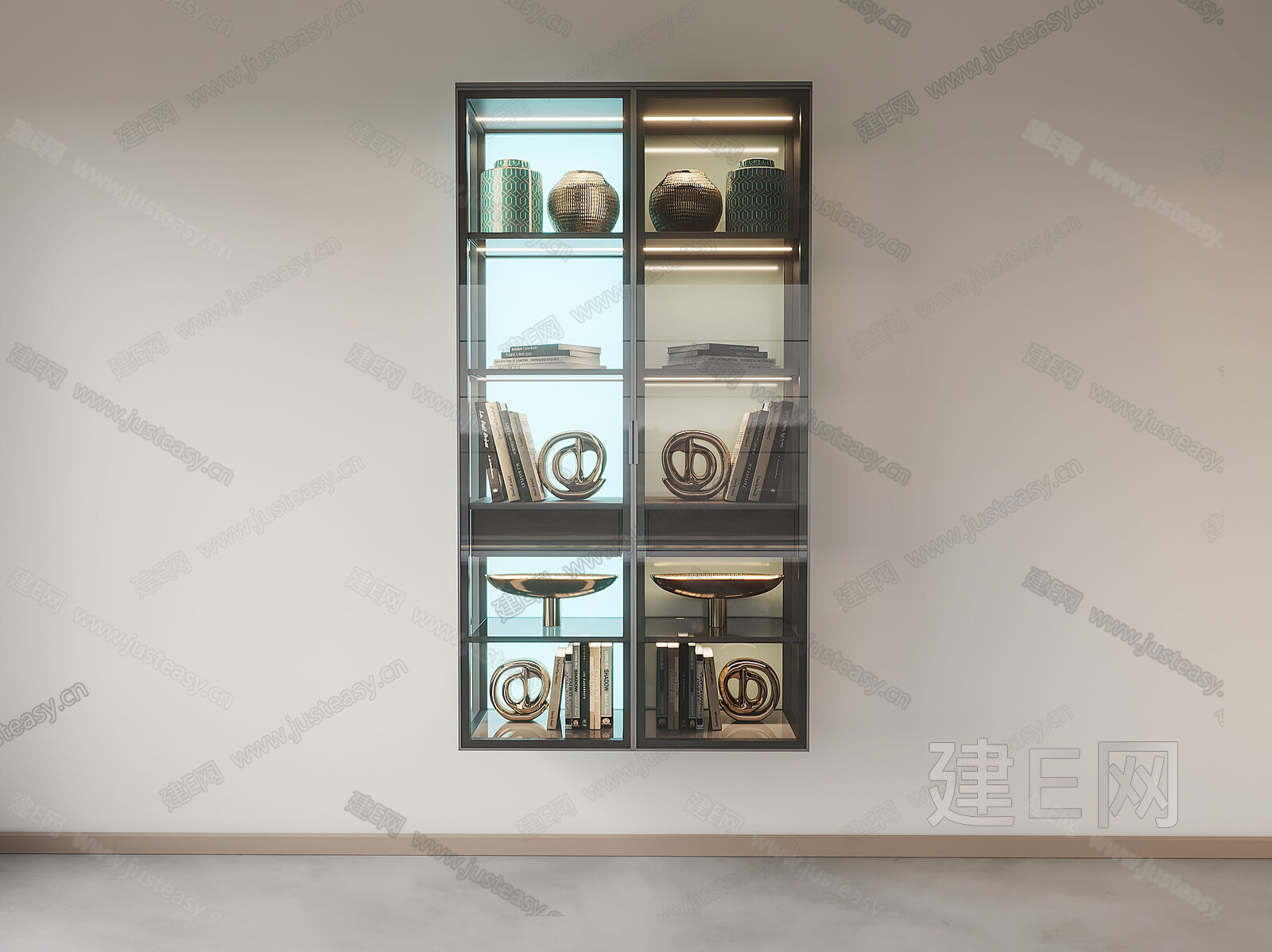现代吊柜模型SU模型下载[ID:111168453]_建E室内设计网
