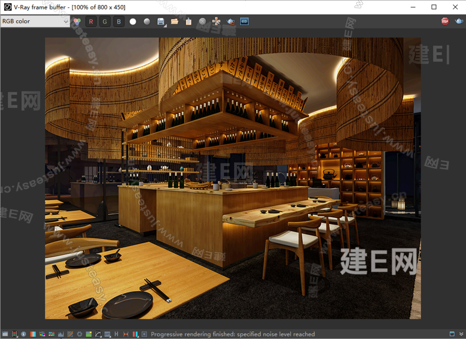 日式料理店 模型SU模型下载[ID:111299569]_建E室内设计网
