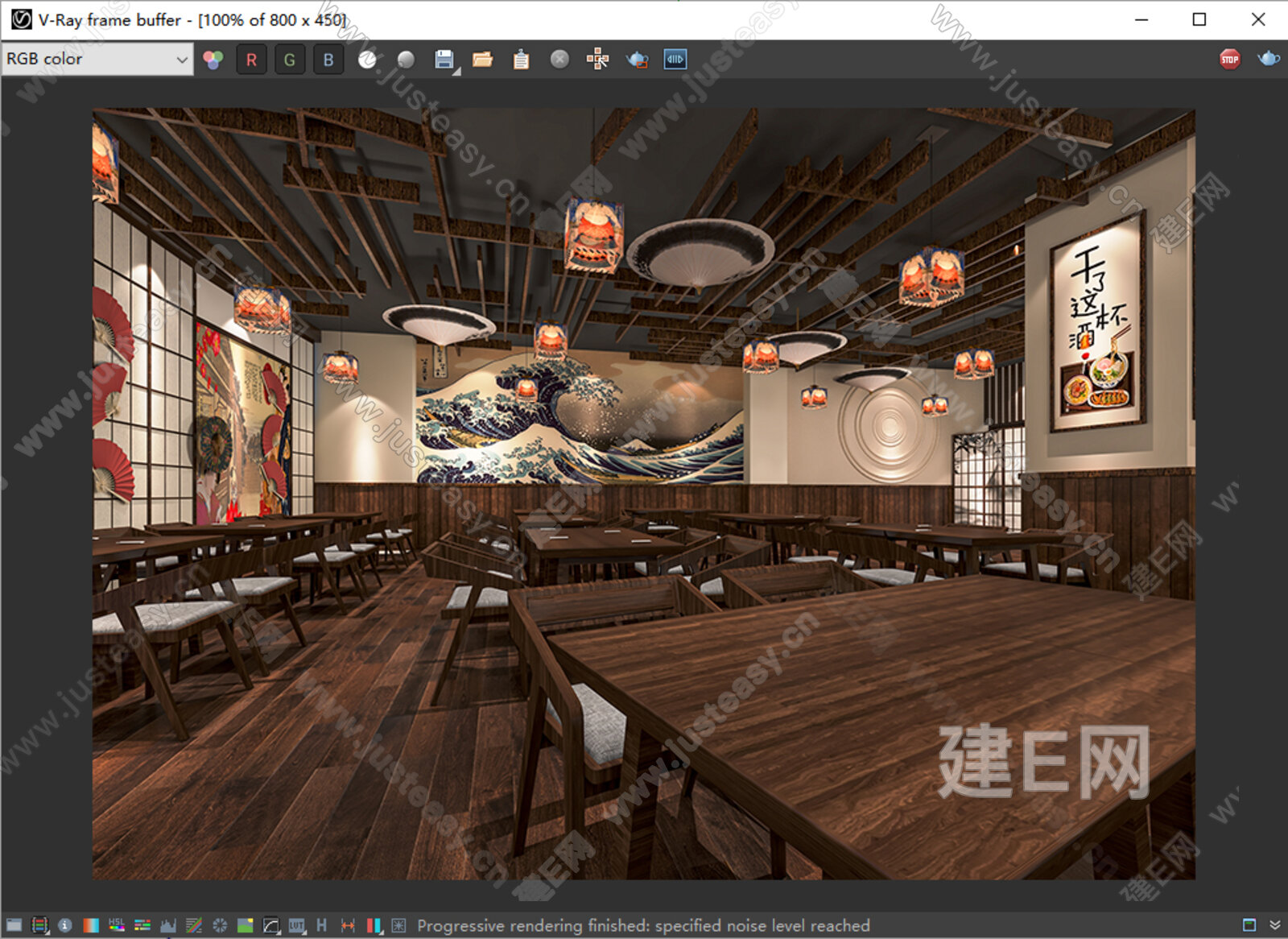 日式料理店 模型SU模型下载[ID:111299422]_建E室内设计网