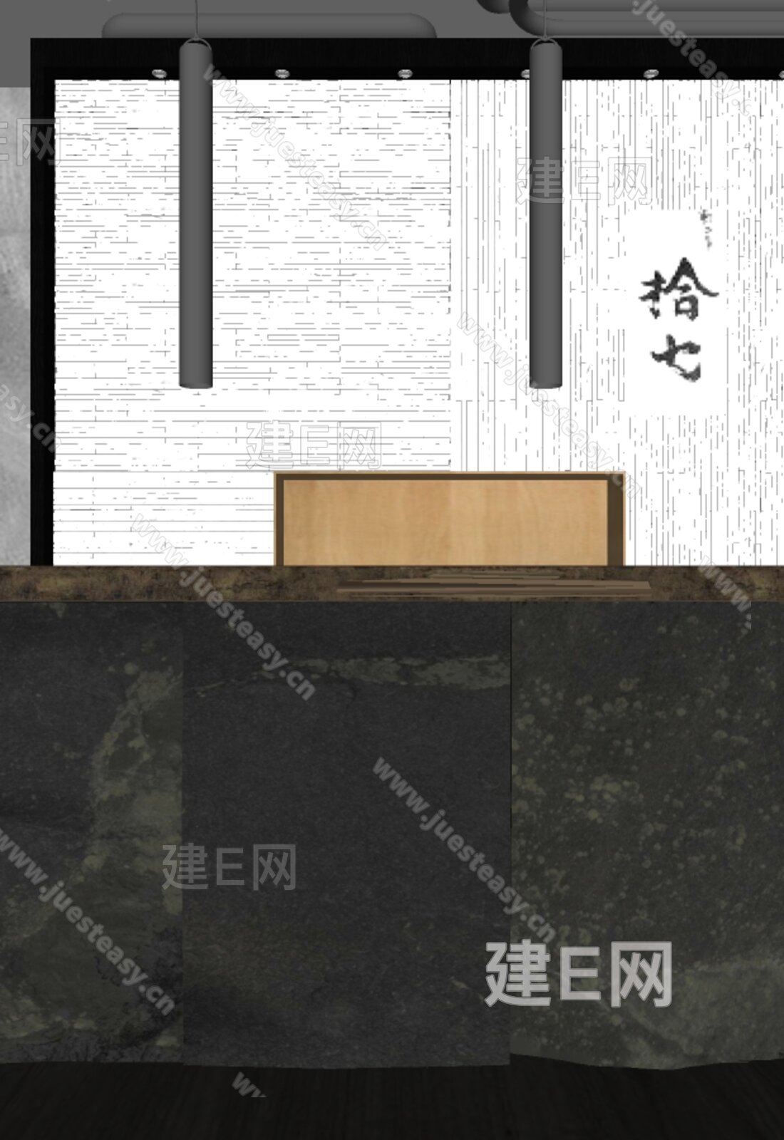 新中式火锅店前台模型SU模型下载[ID:111954754]_建e网su模型