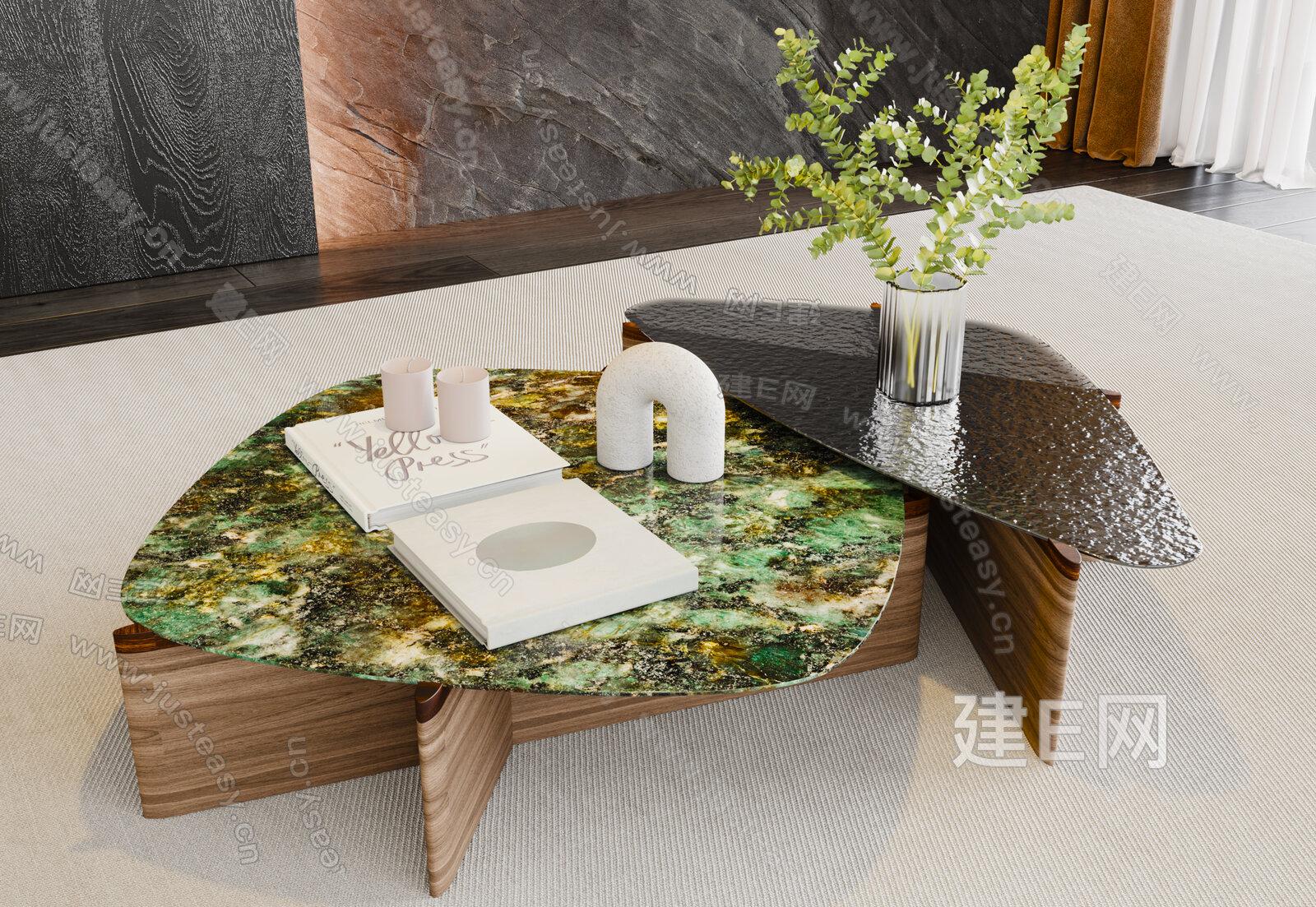 【Minotti现代茶几3d模型】建e网_Minotti现代茶几3d模型下载[ID:107631136]_打造3dMinotti现代茶几模型 ...
