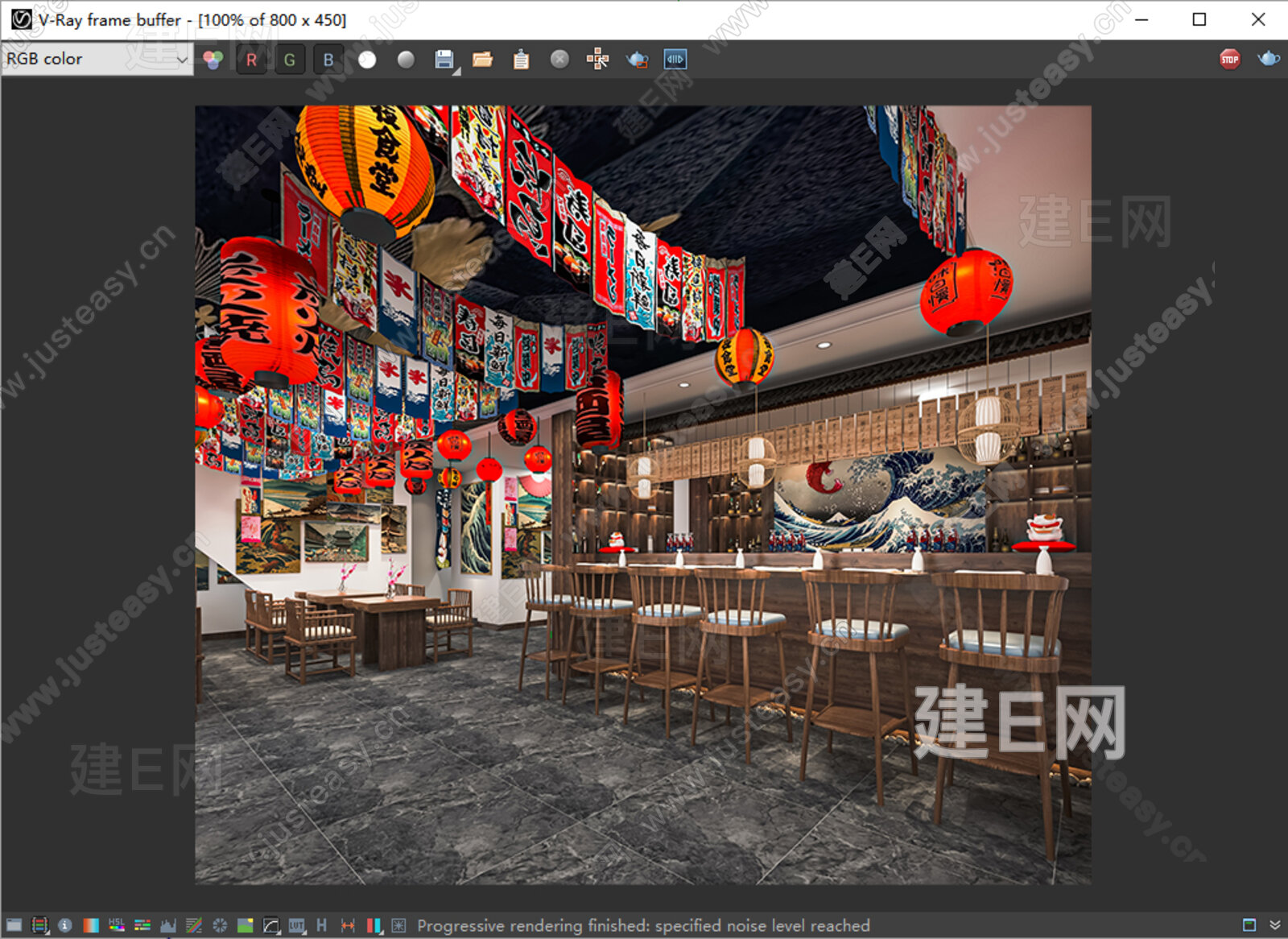 日式料理店模型SU模型下载[ID:111692744]_建E室内设计网