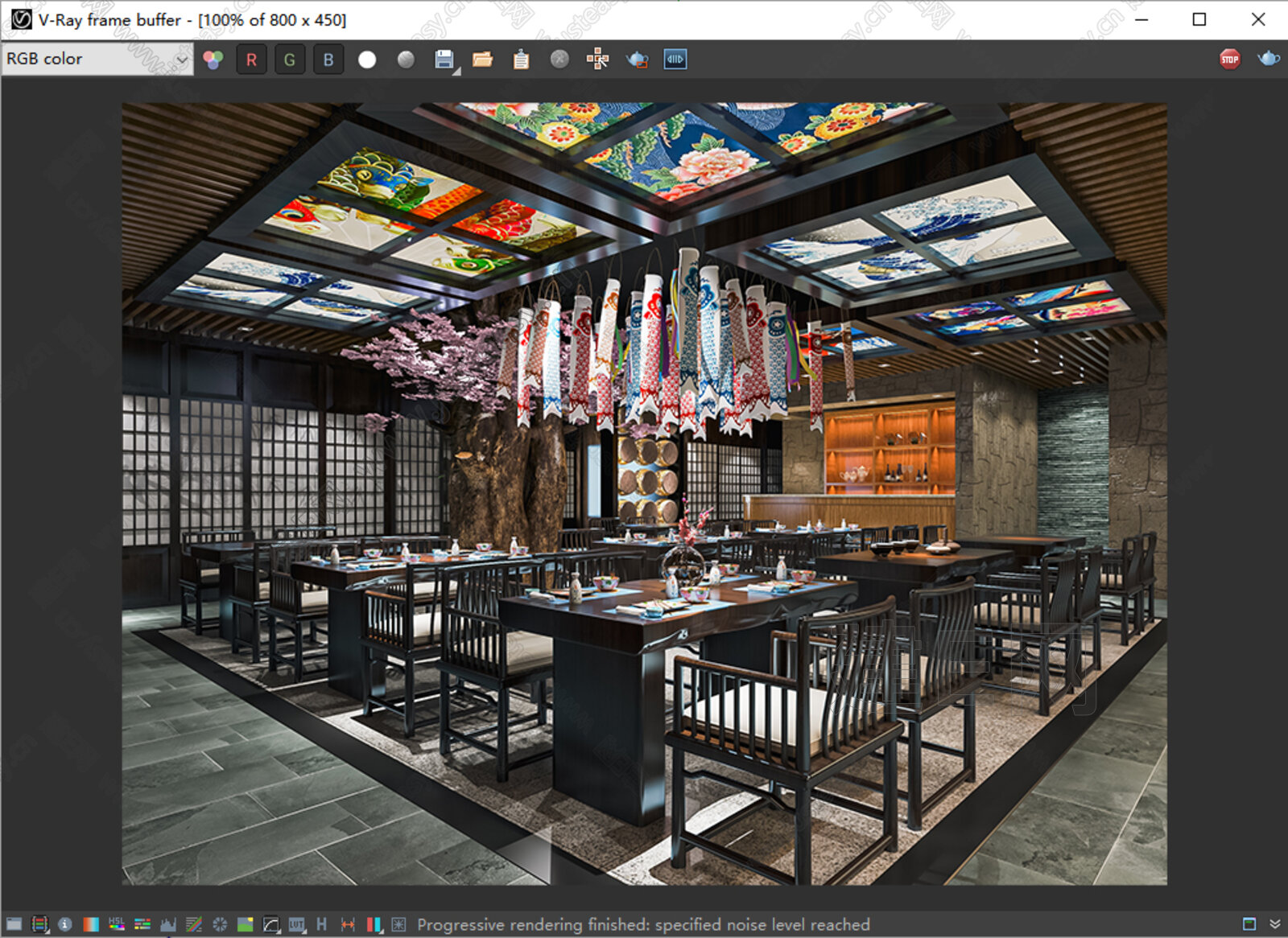 日式料理店模型SU模型下载[ID:111692584]_建e网su模型
