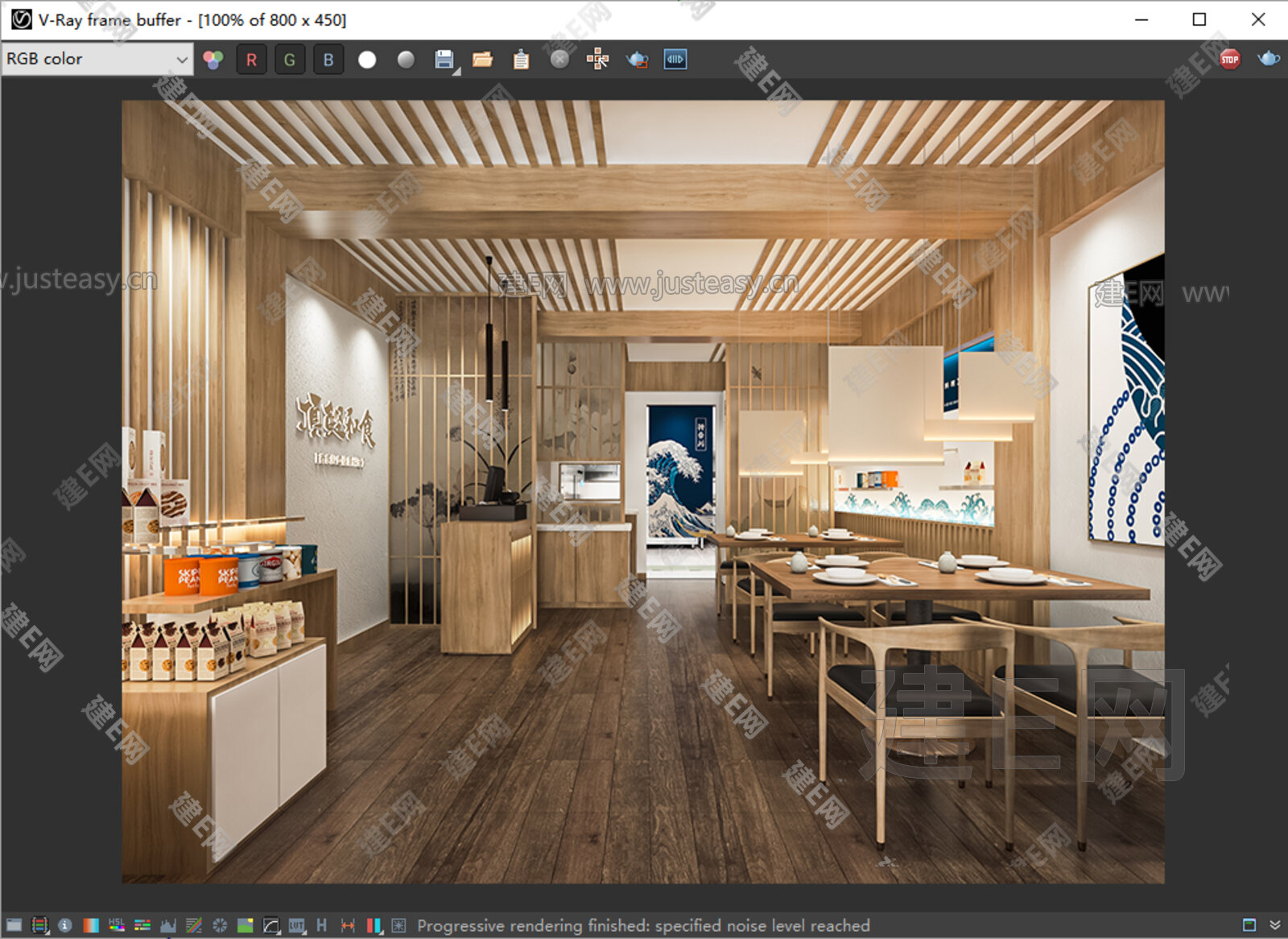 日式料理店模型SU模型下载[ID:111692587]_建E室内设计网