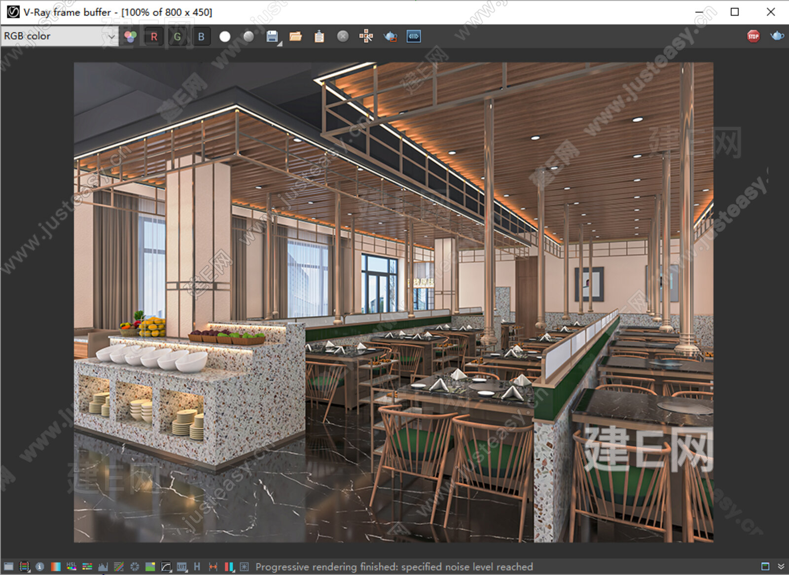 现代餐厅模型SU模型下载[ID:111692682]_建E室内设计网