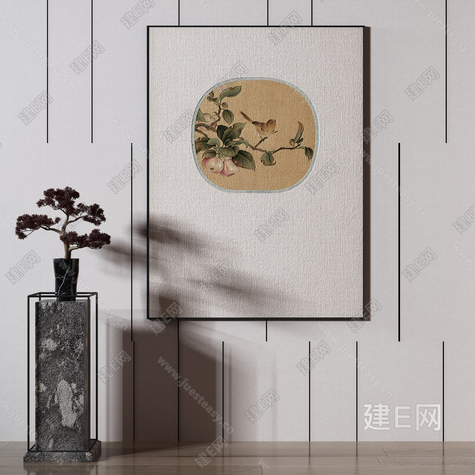 【新中式装饰画fbx-obj模型】建e网_新中式装饰画fbx-obj模型下载[ID:107757888]_打造fbx-obj新中式装饰画模型 ...