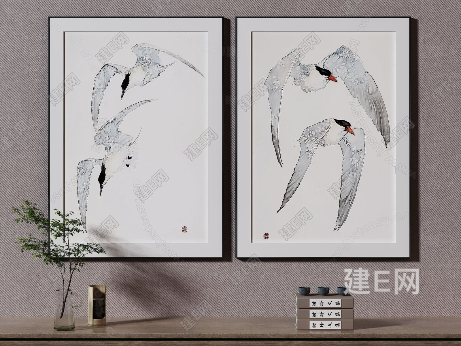 【新中式装饰画fbx-obj模型】建e网_新中式装饰画fbx-obj模型下载[ID:107757872]_打造fbx-obj新中式装饰画模型 ...