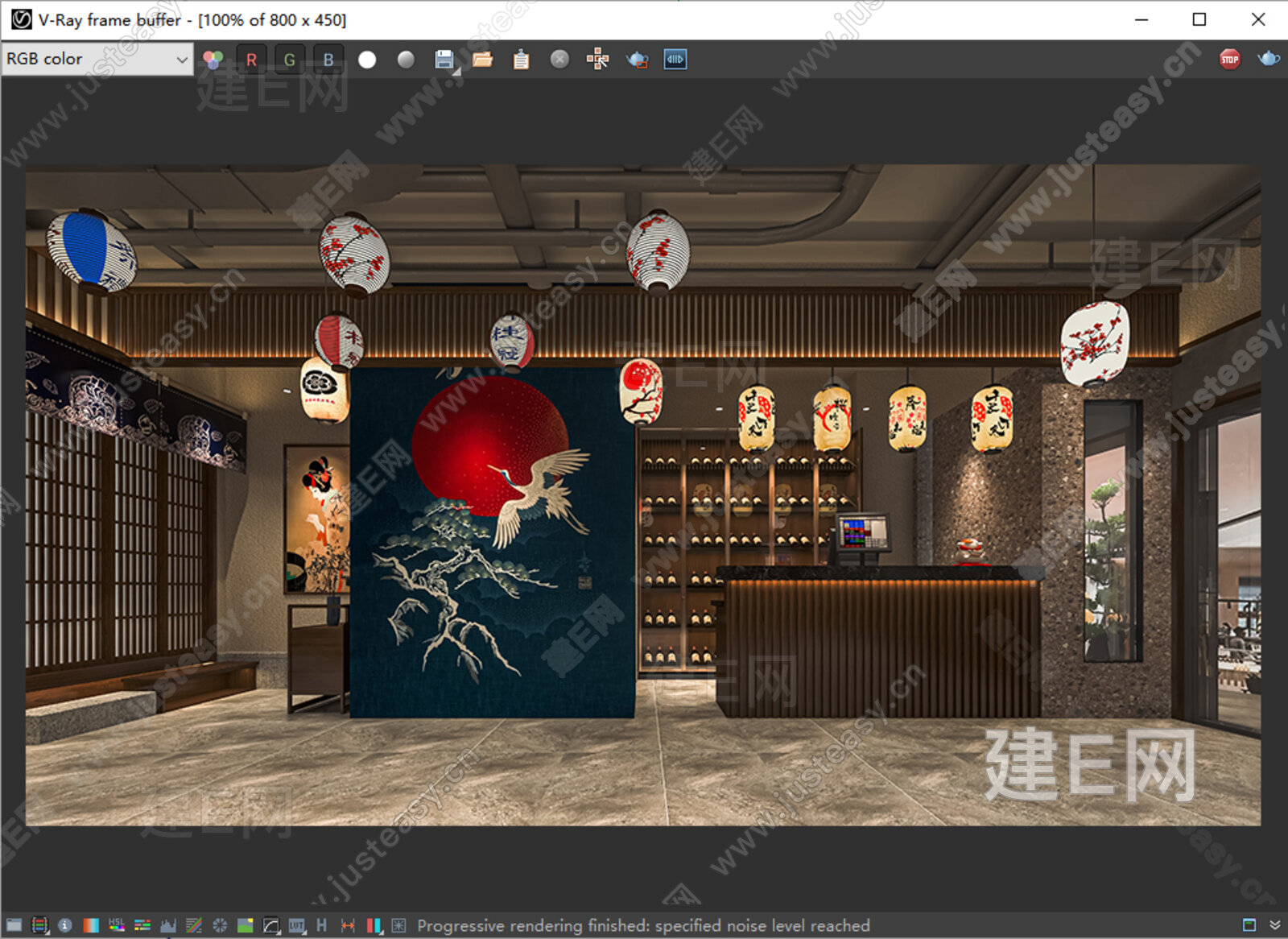 日式料理店模型SU模型下载[ID:112544734]_建E室内设计网