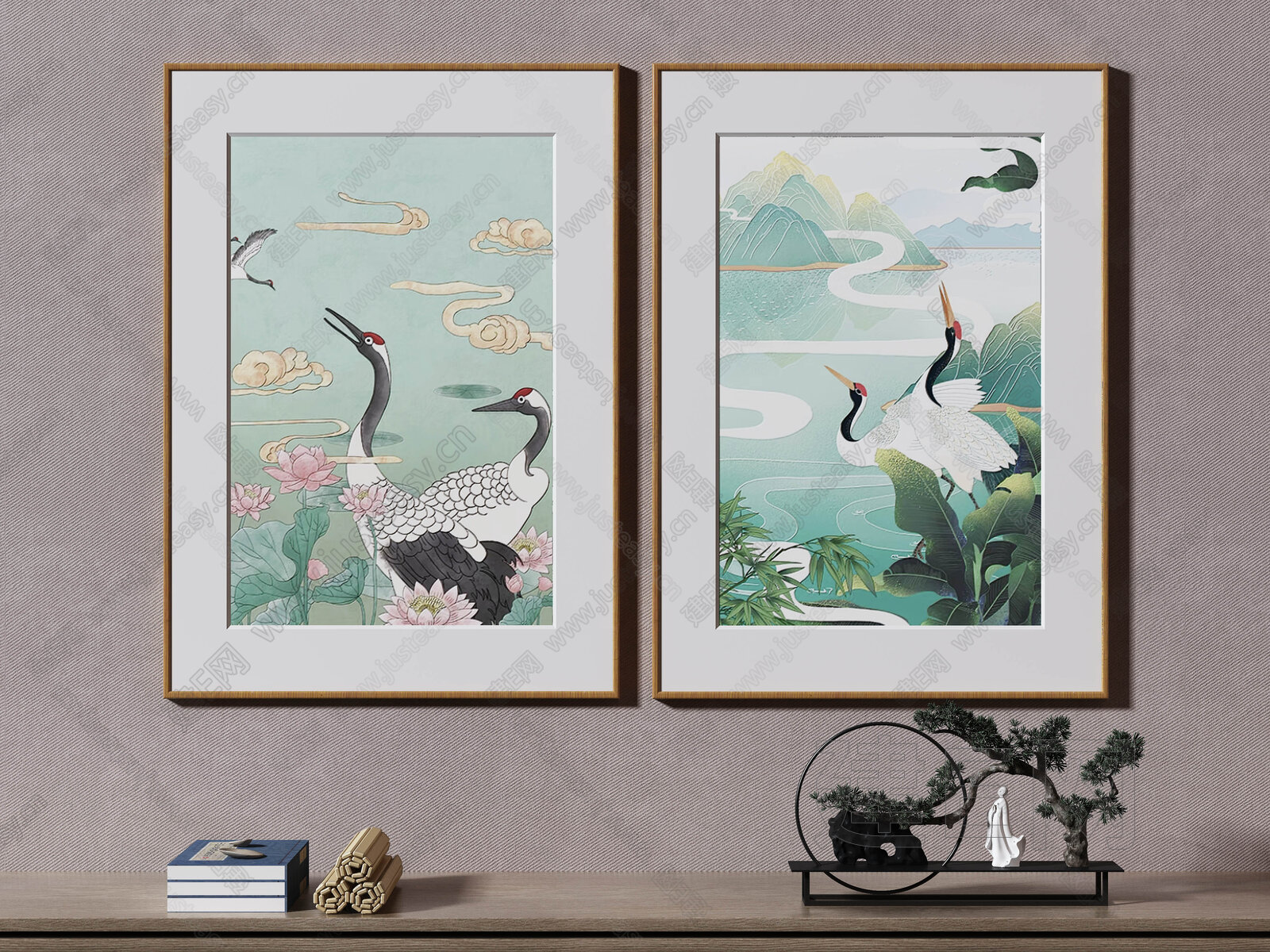 【新中式装饰画fbx-obj模型】建e网_新中式装饰画fbx-obj模型下载[ID:107102631]_打造fbx-obj新中式装饰画模型 ...