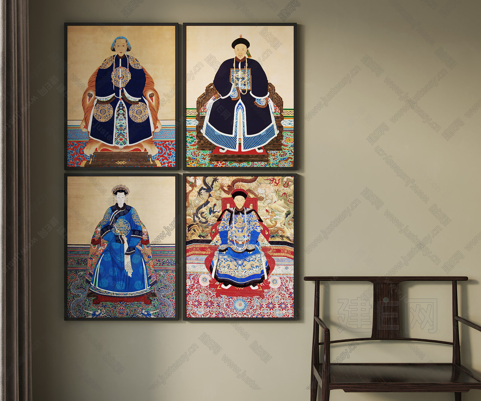 【新中式装饰画fbx-obj模型】建e网_新中式装饰画fbx-obj模型下载[ID:107168130]_打造fbx-obj新中式装饰画模型 ...