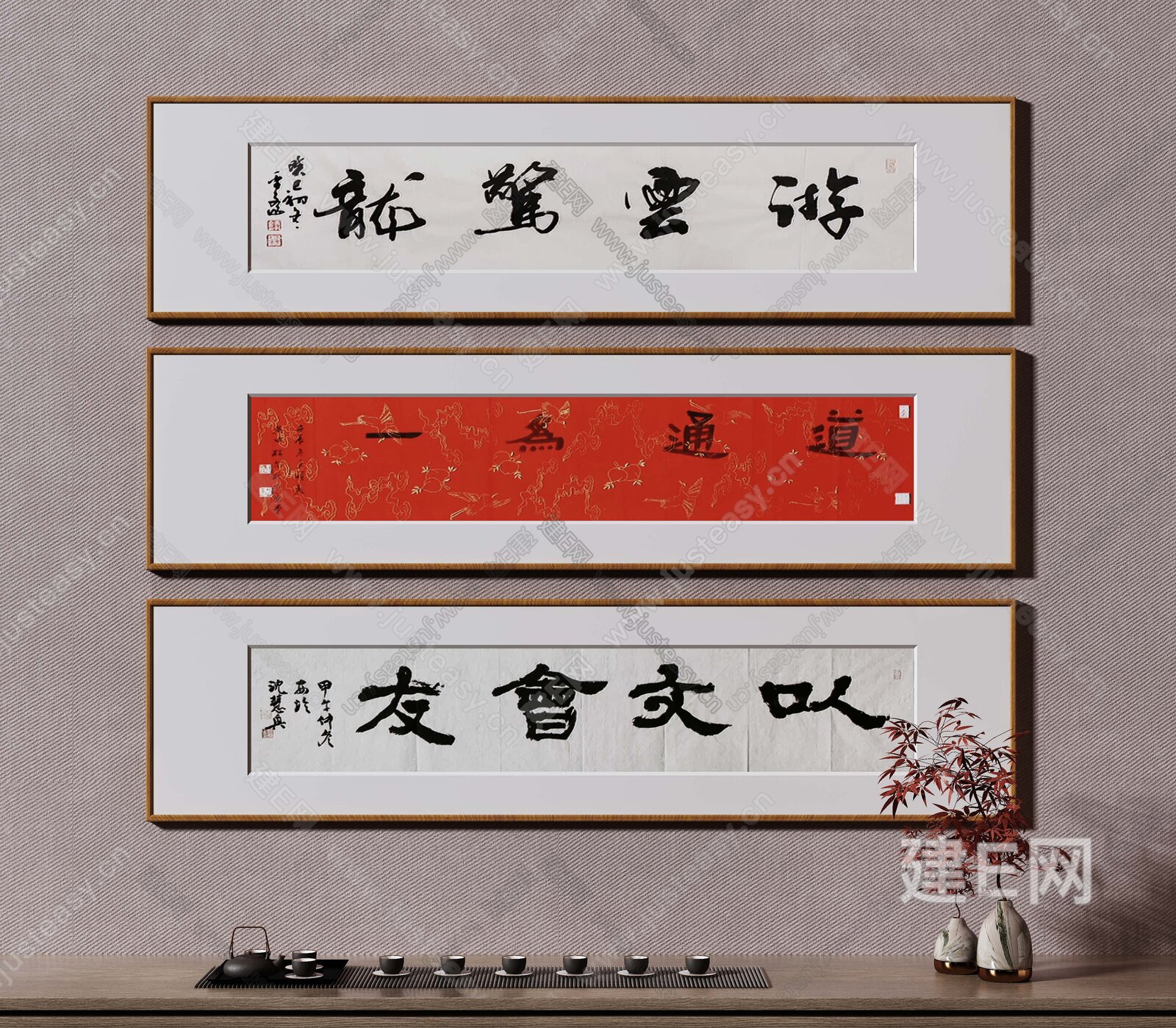 【新中式装饰画fbx-obj模型】建e网_新中式装饰画fbx-obj模型下载[ID:107168107]_打造fbx-obj新中式装饰画模型 ...