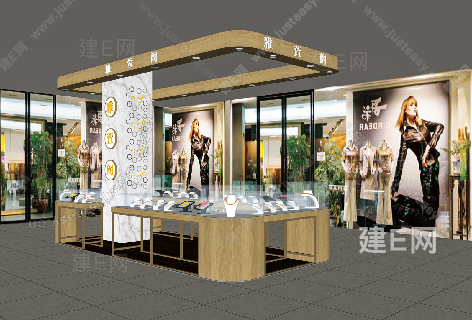 现代珠宝店 模型SU模型下载[ID:112741137]_建e网su模型