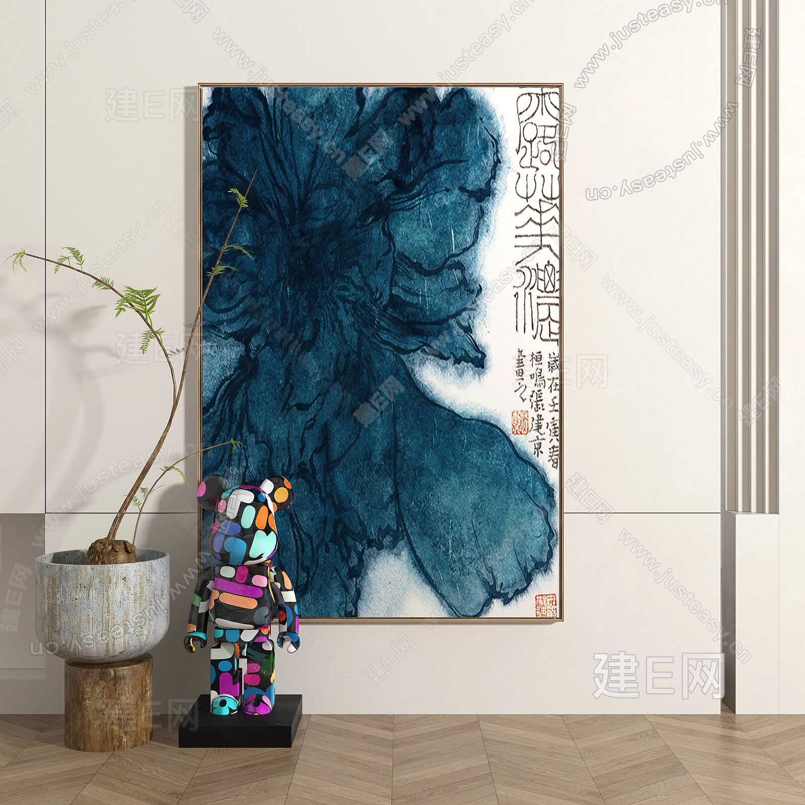 【新中式装饰画fbx-obj模型】建e网_新中式装饰画fbx-obj模型下载[ID:107430293]_打造fbx-obj新中式装饰画模型 ...