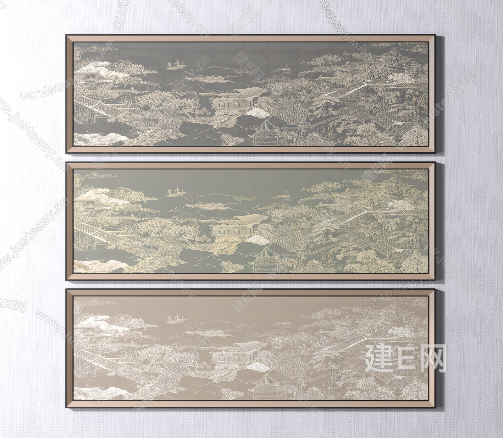 新中式装饰画fbx-obj模型】建e网_ 新中式装饰画fbx-obj模型下载[ID:107299323]_打造fbx-obj 新中式装饰画模型 ...