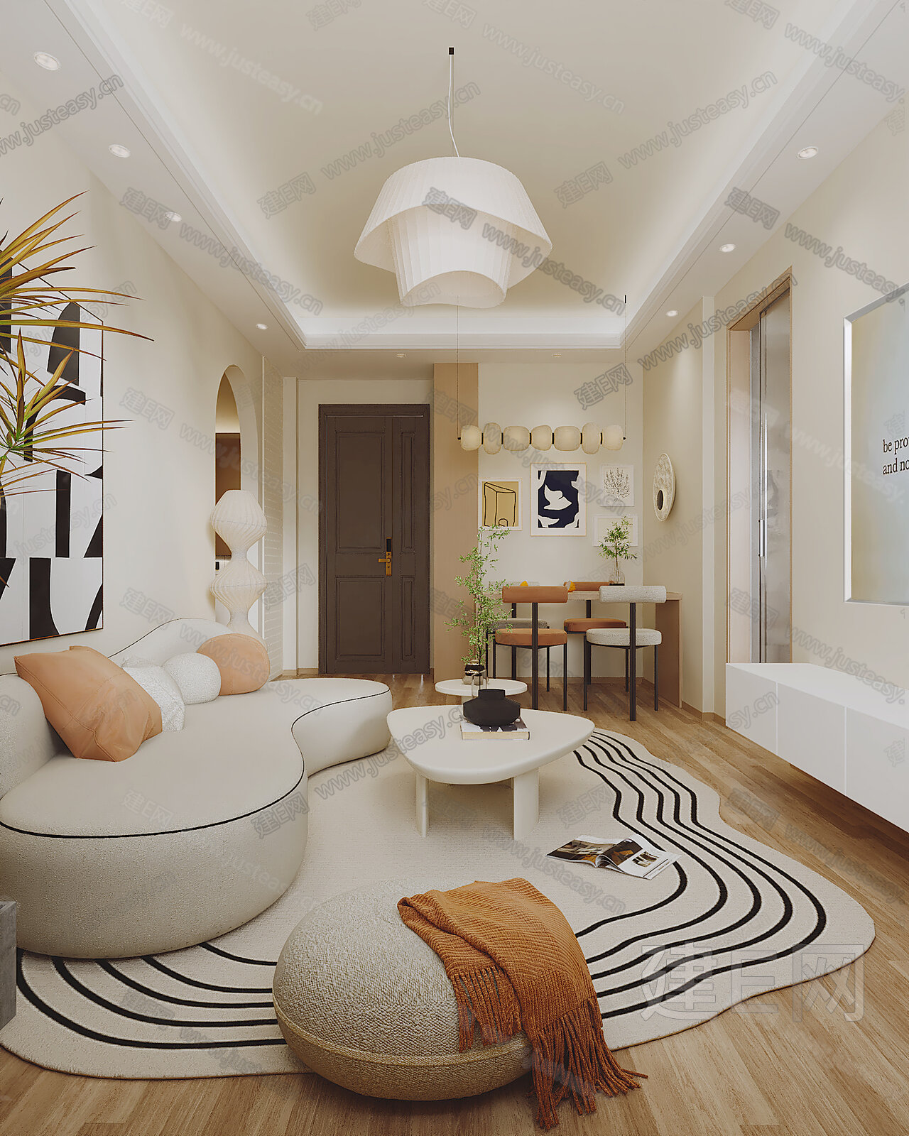 【现代客厅3d模型】建e网_现代客厅3d模型下载[ID:102978211]_打造3d现代客厅模型免费下载平台