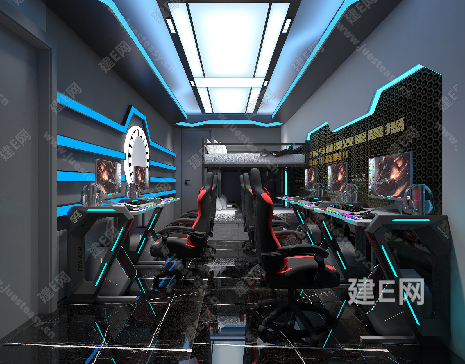 【现代电竞房3d模型】建e网_现代电竞房3d模型下载[ID:103305946]_打造3d现代电竞房模型免费下载平台