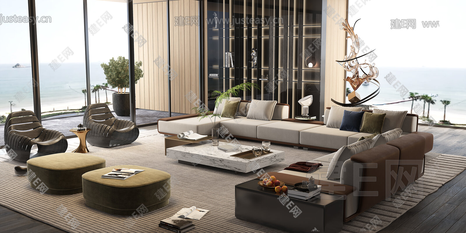 【米洛提 Minotti 现代客厅3d模型】建E网_米洛提 Minotti 现代客厅3d模型下载[ID:104354343]_打造3d米洛提 ...