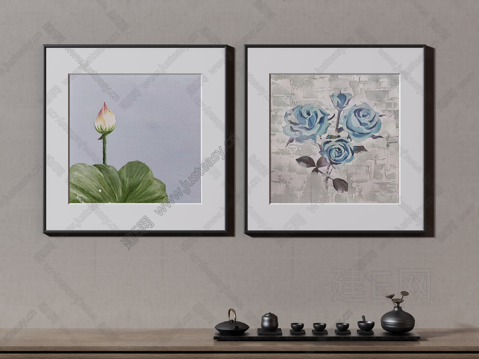 【新中式装饰画fbx-obj模型】建e网_新中式装饰画fbx-obj模型下载[ID:106774976]_打造fbx-obj新中式装饰画模型 ...