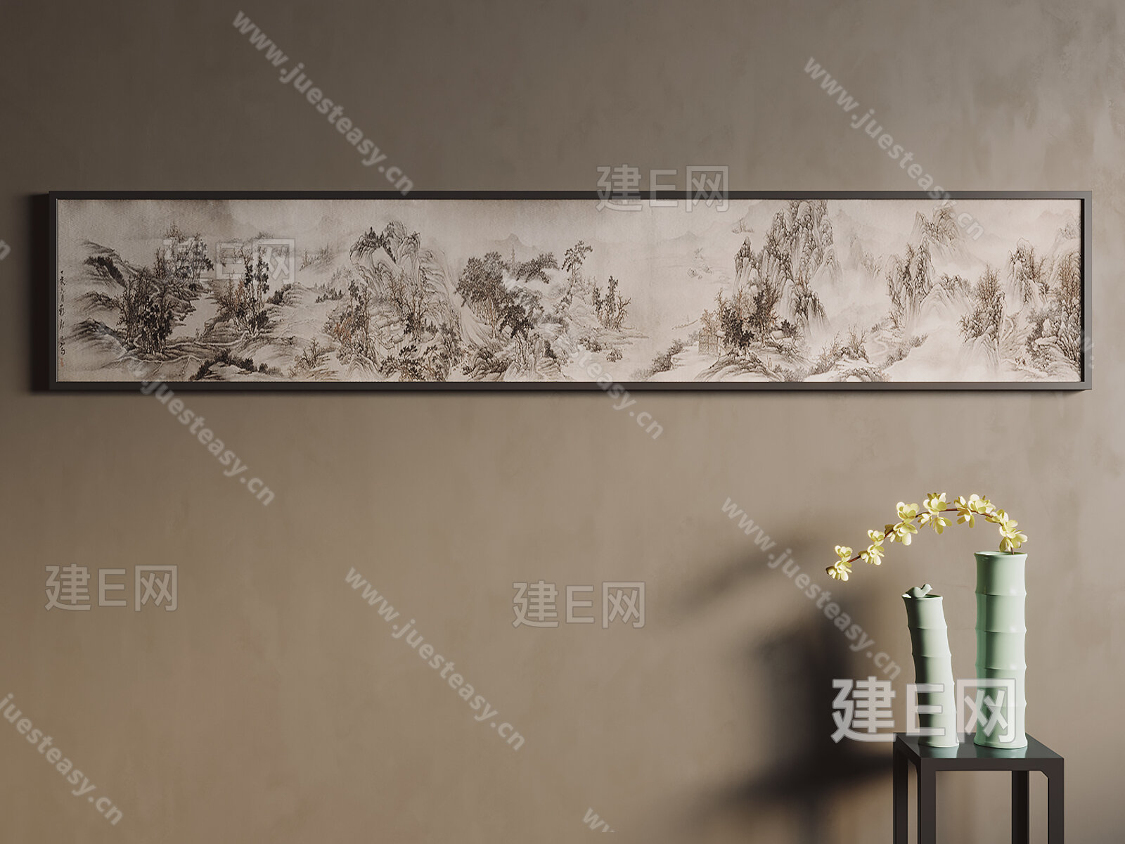 【新中式装饰画fbx-obj模型】建e网_新中式装饰画fbx-obj模型下载[ID:106775018]_打造fbx-obj新中式装饰画模型 ...