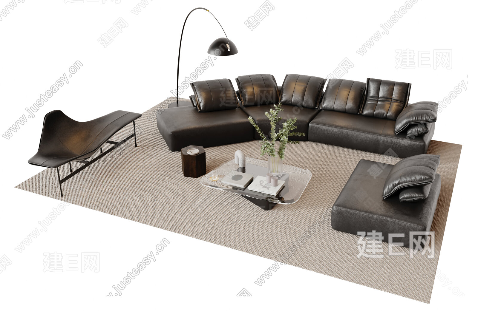 【Minotti 米洛提 现代沙发茶几组合fbx-obj模型】建e网_Minotti 米洛提 现代沙发茶几组合fbx-obj模型下载[ID ...