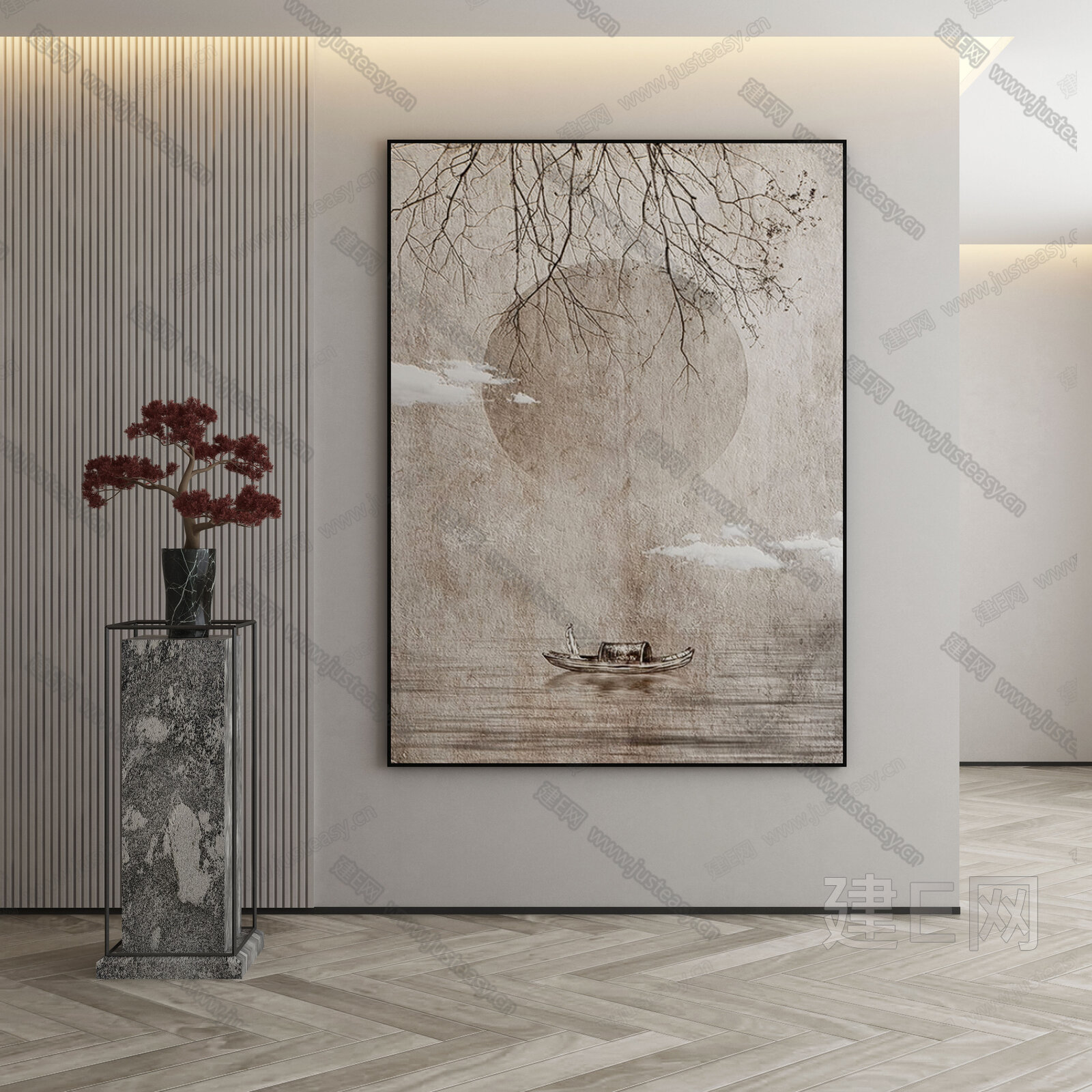 【新中式装饰画fbx-obj模型】建e网_新中式装饰画fbx-obj模型下载[ID:105923058]_打造fbx-obj新中式装饰画模型 ...