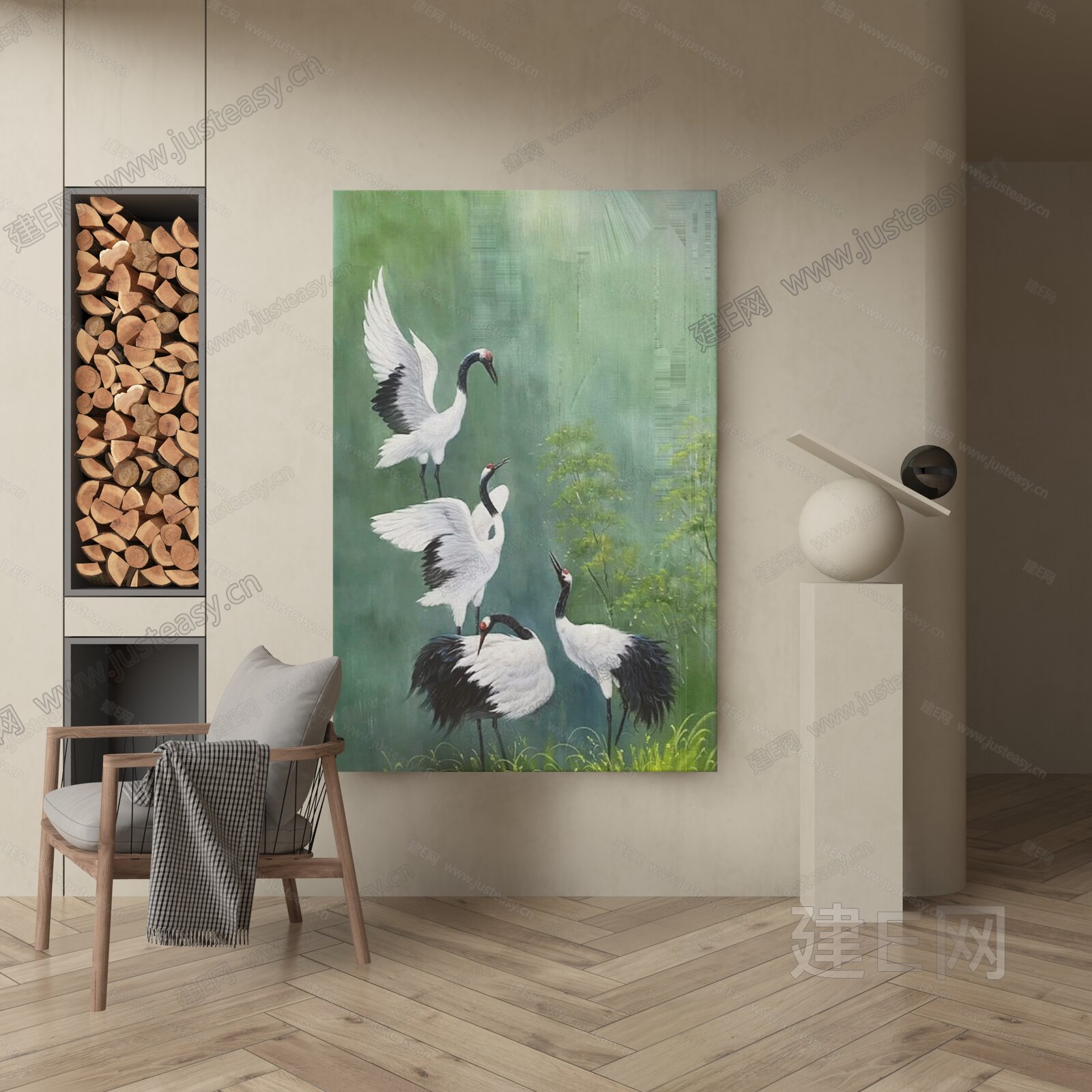 【新中式装饰画fbx-obj模型】建e网_新中式装饰画fbx-obj模型下载[ID:106316069]_打造fbx-obj新中式装饰画模型 ...